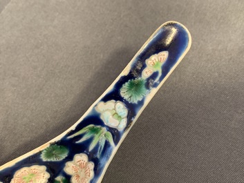 Five Chinese polychrome spoons, 19/20th C.