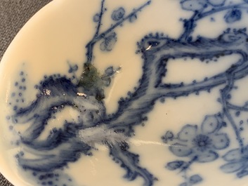 Dix cuill&egrave;res en porcelaine de Chine en bleu et blanc, 19/20&egrave;me