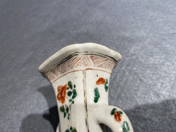 Deux vases en porcelaine de Chine famille verte &agrave; d&eacute;cor de qilins, Kangxi