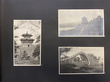 An attractive travel album with 107 black and white photos of China, ca. 1900-1920