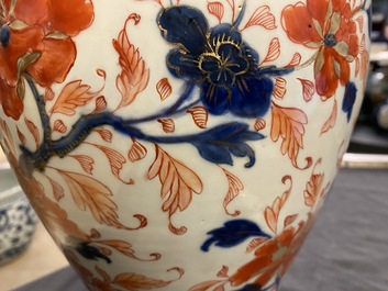 A pair of Chinese Imari-style 'pheasant' vases, Kangxi