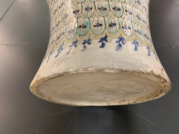 A large polychrome pottery vase, Morocco or Tunesia, ca. 1900