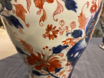 A pair of Chinese Imari-style 'pheasant' vases, Kangxi