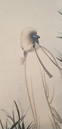 Zhang Daqian (1899-1983), encre et couleurs sur papier, dat&eacute; 1949: 'Parmi les bambous'