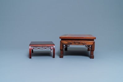 Five Chinese wooden stands, 19/20th C.