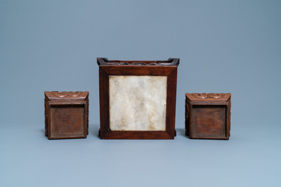 Five Chinese wooden stands, 19/20th C.