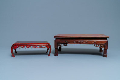 Five Chinese wooden stands, 19/20th C.