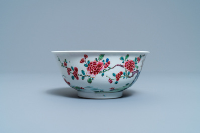 A Chinese famille rose 'mountainous landscape' bowl, Yongzheng