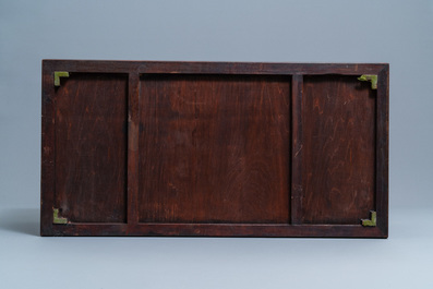 A low Chinese hongmu wooden two-door cupboard, Republic