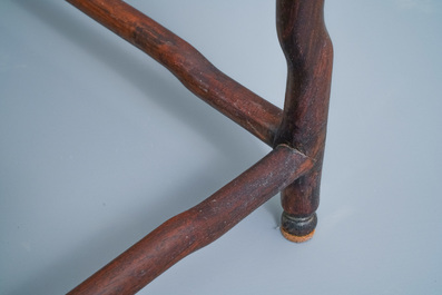 Three Chinese wooden nesting side tables, 19th C.