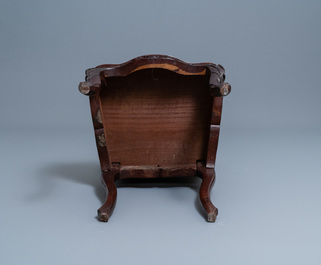 Four wooden chairs with reticulated backs, Macao or Portuguese colonial, 19th C.