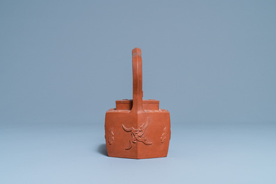 A Chinese Yixing stoneware teapot and cover, Kangxi