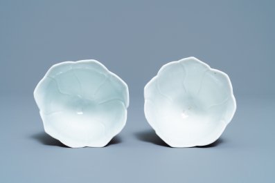 A pair of Chinese famille rose 'magnolia' bowls, Yongzheng