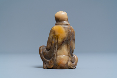 Une figure en pierre &agrave; savon dite 'de Shoushan', Chine, 18&egrave;me
