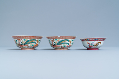 Six Chinese famille rose wares for the Straits or Peranakan market, 19th C.