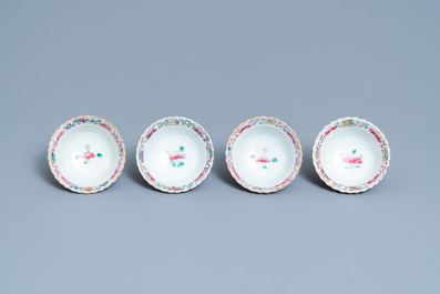 Een 56-delig Chinees famille rose servies voor de Straits of Peranakan markt, 19e eeuw