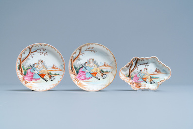 Een Chinees famille rose theeservies voor de Europese markt, Qianlong