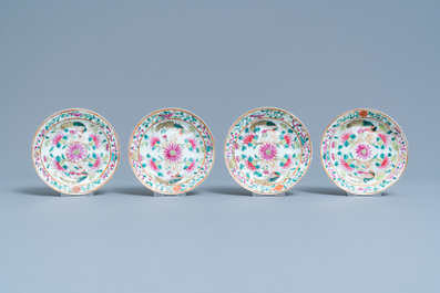 Un service de 56 pi&egrave;ces en porcelaine de Chine famille rose pour le march&eacute; Straits ou Peranakan, 19&egrave;me