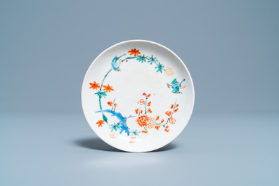 Two Japanese Kakiemon-style bowls and a dish, Edo