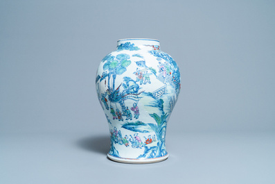 A Chinese doucai '100 boys' vase, Yongzheng/Qianlong