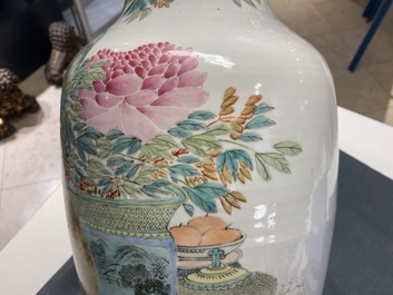 Une paire de vases en porcelaine de Chine qianjiang cai, 19/20&egrave;me