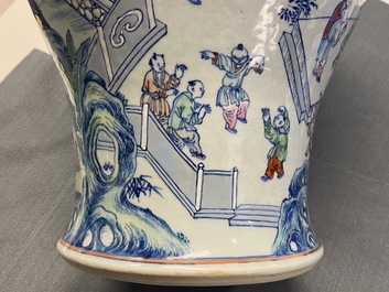 A Chinese doucai '100 boys' vase, Yongzheng/Qianlong