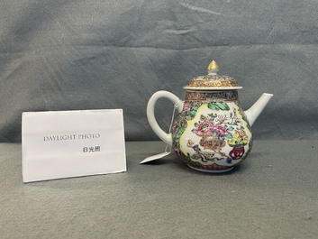 A fine Chinese famille rose teapot and cover, Yongzheng