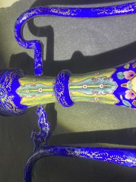 A pair of Chinese Canton enamel ewers for the Vietnamese market, 1st half 19th C.