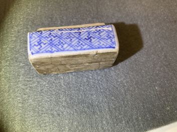 A Chinese blue and white ko-sometsuke box and cover for the Japanese market, Transitional period