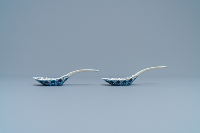 Five Chinese doucai spoons, 19/20th C.