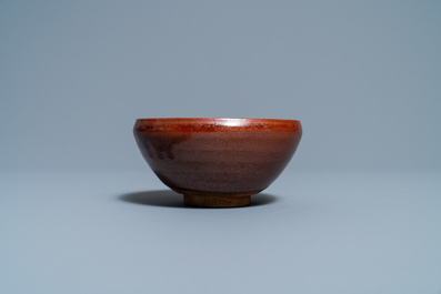 A Chinese persimmon-glazed bowl, Song or later