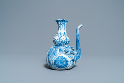 A Chinese blue and white 'pomegranate' kendi, Wanli