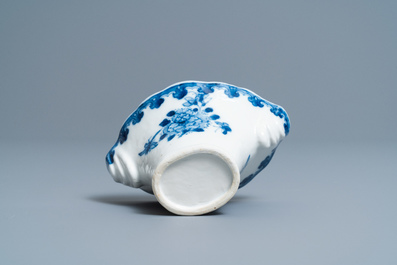 A Chinese blue and white libation cup, Qianlong