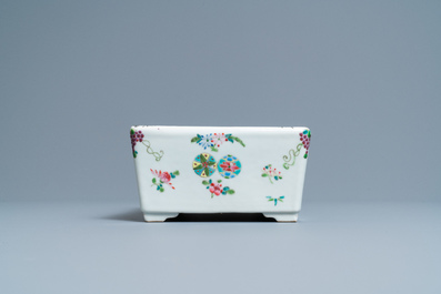 A rectangular Chinese famille rose jardini&egrave;re, Guangxu mark and of the period