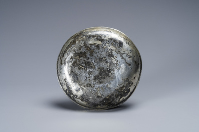 A Sassanian silver 'simurgh' dish, Persia, 6/8th C.