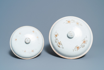 Two Chinese Scottish market Ross of Balnagowan armorial tureens and covers, Qianlong