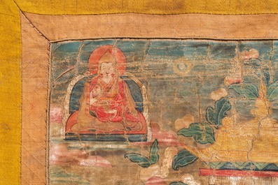 A 'Medicine Buddha' thangka, Tibet, 17/18th C.