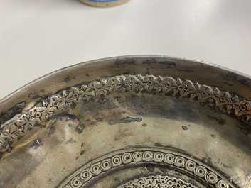 A Sassanian silver 'simurgh' dish, Persia, 6/8th C.