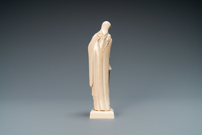 Une statue d'une Vierge &agrave; l&rsquo;Enfant en ivoire sculpt&eacute;, Dieppe, France, d&eacute;but du 20&egrave;me