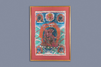 Een 'Hayagriva' thangka, Tibet, 19e eeuw