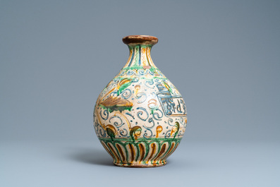 An Italian sgraffito pharmacy bottle, probably Tuscany, 17th C.