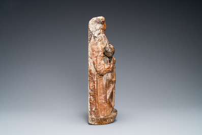 A polychromed sandstone figure of Saint-Lucia, France, 1st half 16th C.