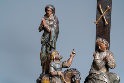 Une crucifixion en bois sculpt&eacute; et polychrom&eacute;, Italie du Nord, 16&egrave;me