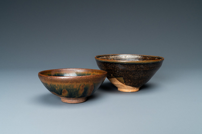 A Chinese 'Jizhou' bowl and a hare's fur bowl, Song or Jin