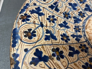 A Hispano-Moresque 'IHS' lusterware dish, Manises, Spain, 15th C.