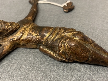 Een vergulde bronzen Corpus, Frankrijk, 14e eeuw