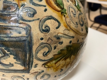 An Italian sgraffito pharmacy bottle, probably Tuscany, 17th C.