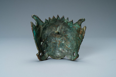 A bronze mask of a female deity, Tibet or South East Asia, 19th C.