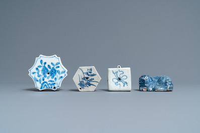 Zeven Koreaanse blauw-witte waterdruppelaars, 18/19e eeuw