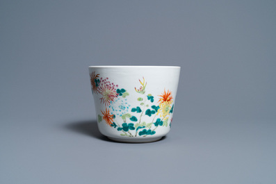 Een diverse collectie Chinees famille rose en blauw-wit porselein, 18/19e eeuw